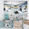Designart - Mountain Village In Winter - Traditional Canvas Wall Art Print